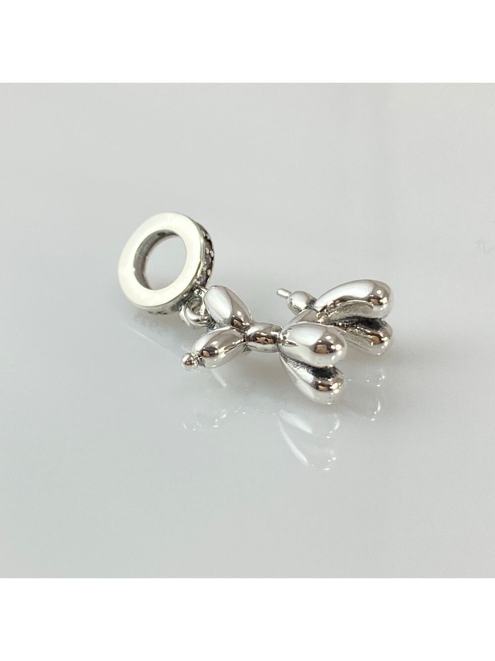 Sterling Silver Balloon Dog Dangle Charm - Picture 11 of 12